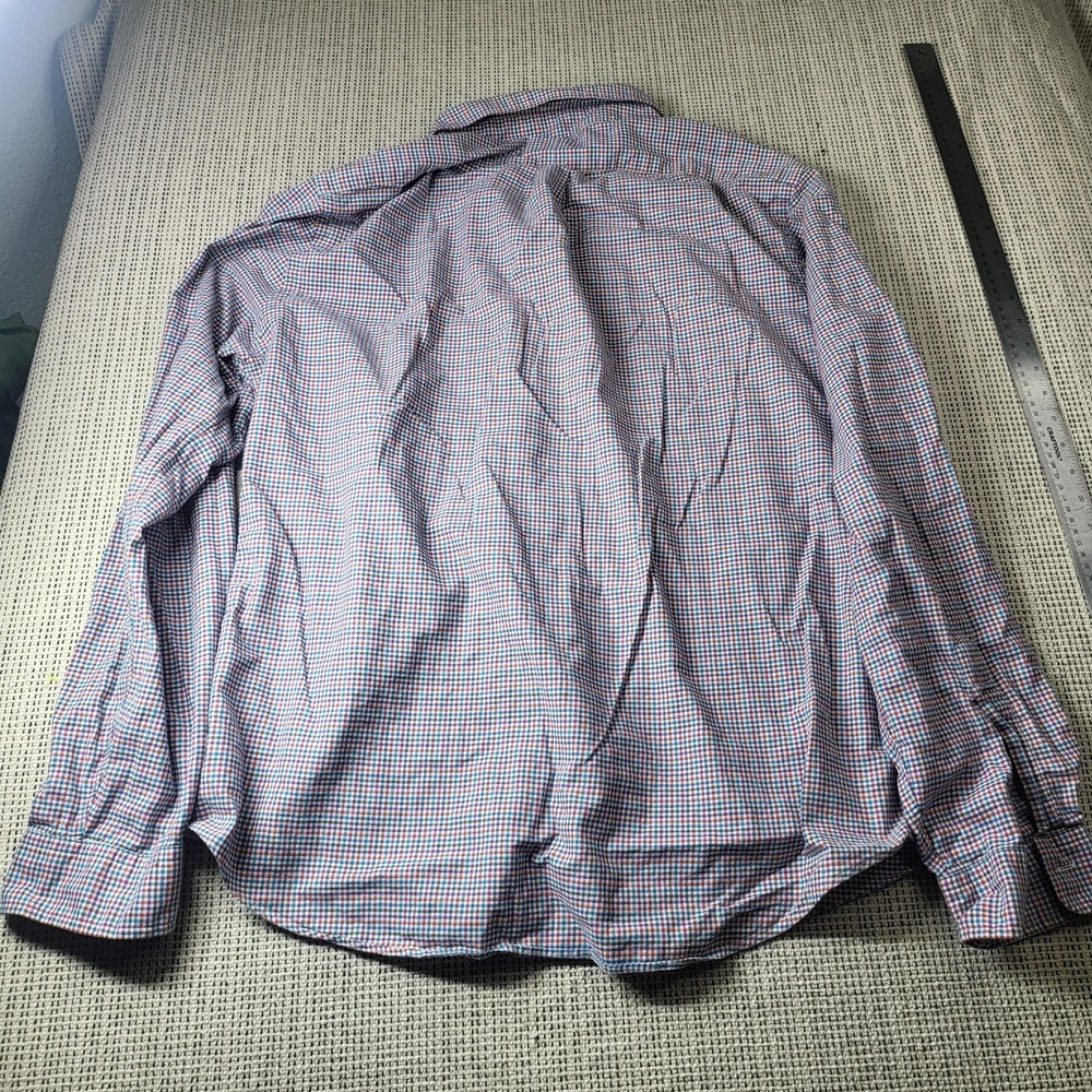 Ralph Lauren Shirt Mens XL Blue Check Long Sleeve Button Down Pony Logo Slim Fit - Picture 6 of 7